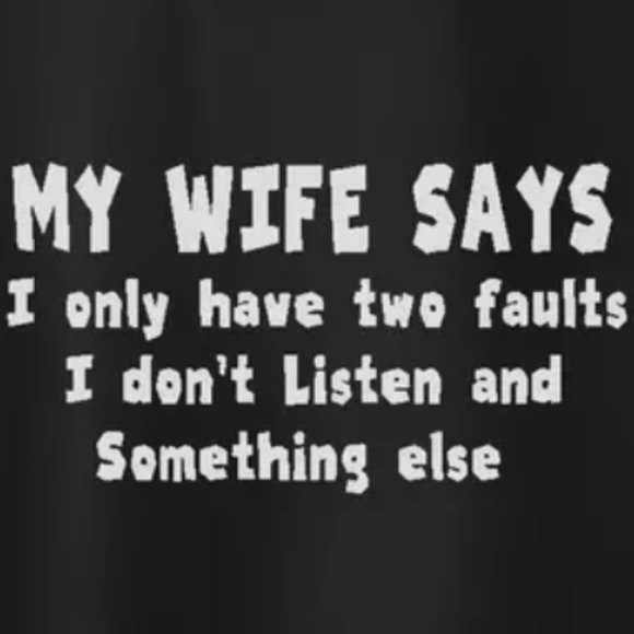 Men’s Funny Workout Muscle Tank Top “MY WIFE SAYS I have two faults I don’t Lis - Picture 5 of 5